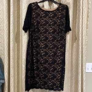 Connected Apparel Black Lace Dress Size 18W